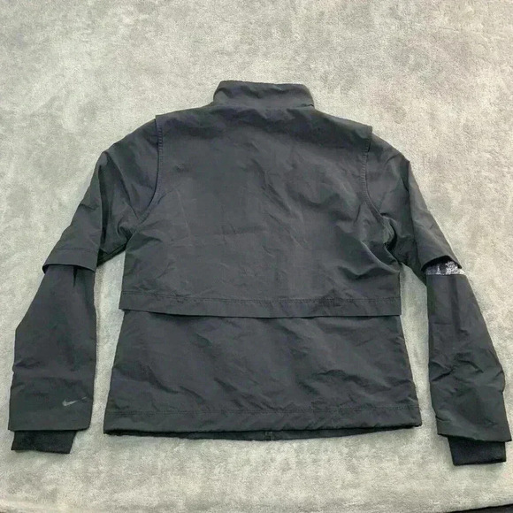 Nike Jacket Womens Small Black Full Zip Hyperadapt Shield Sweatshirt Av3702-010 - Picture 11 of 12